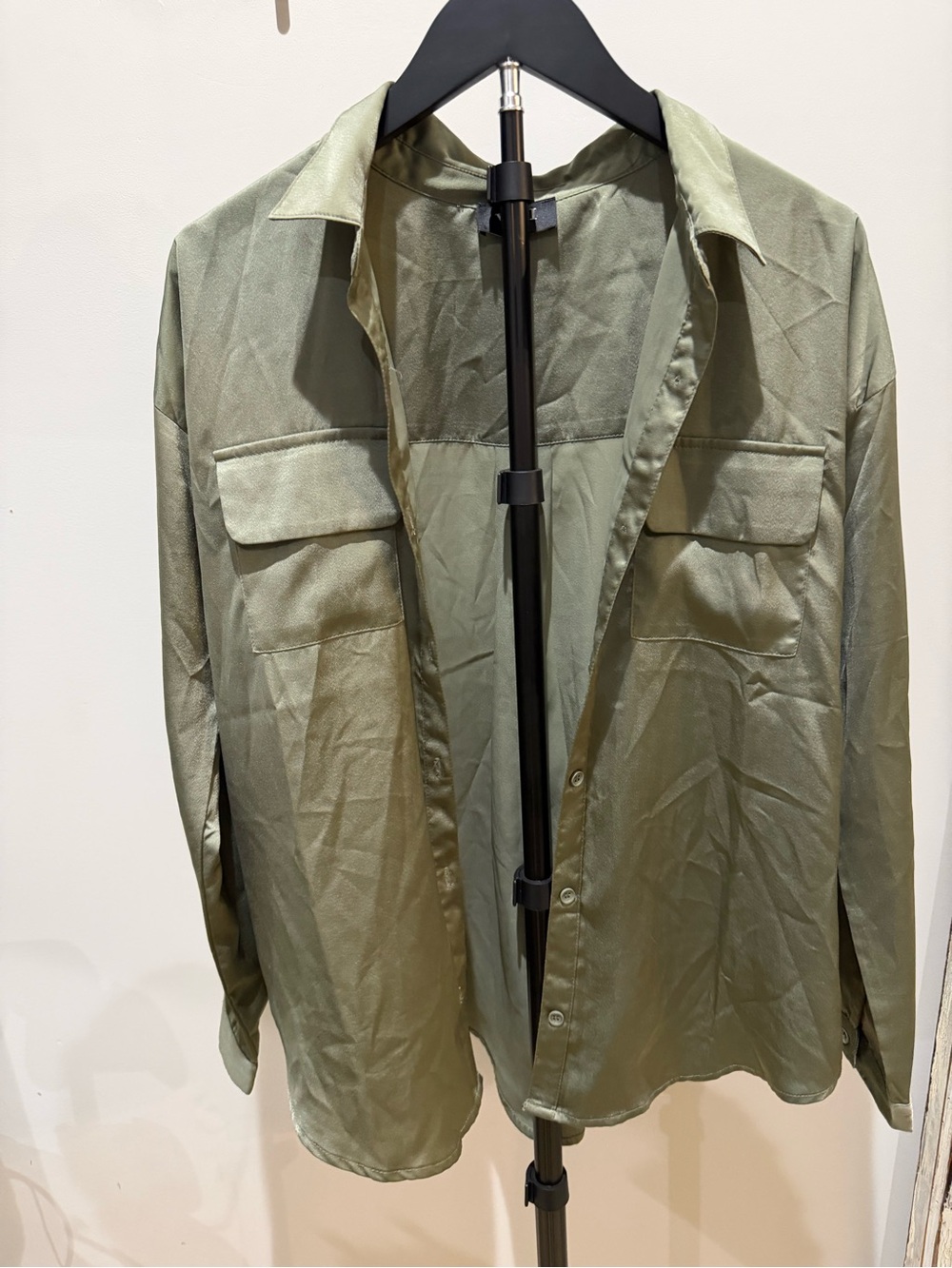 Vici Olive Green Military Field Shirt Jacket